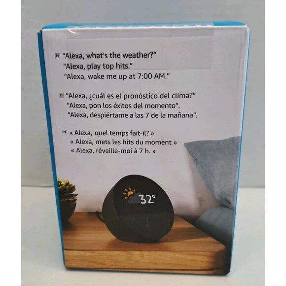 All-new Amazon Echo Spot (2024 release), Bedside smart alarm clock + Alexa, dist - Picture 3 of 5